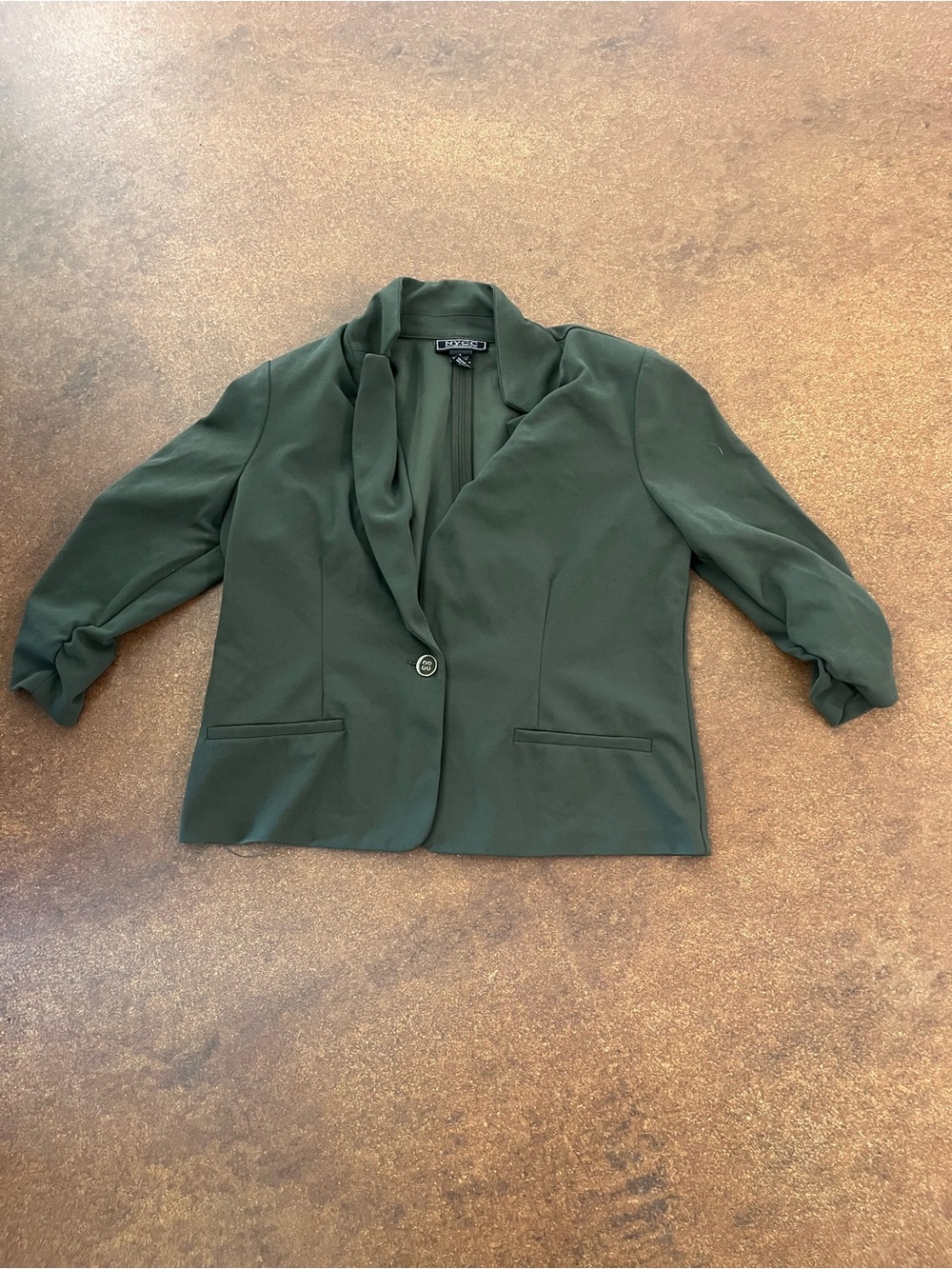 Vince Camuto Olive Green Single-Button Blazer